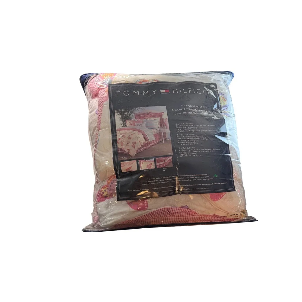 New! Tommy Hilfiger Vtg Sanibel Island Full Comforter Set 4pc Butterfly Y2K 2000